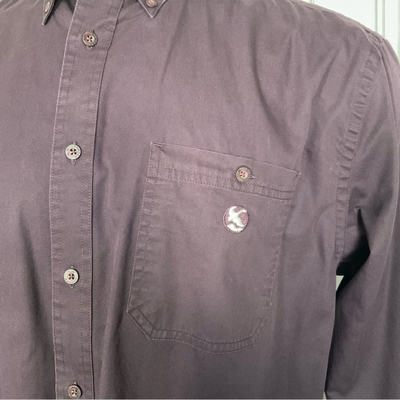 Gander MTN Men’s Eggplant Purple Button Down Shirt Wrinkle Resistant Sz Large - Picture 3 of 6